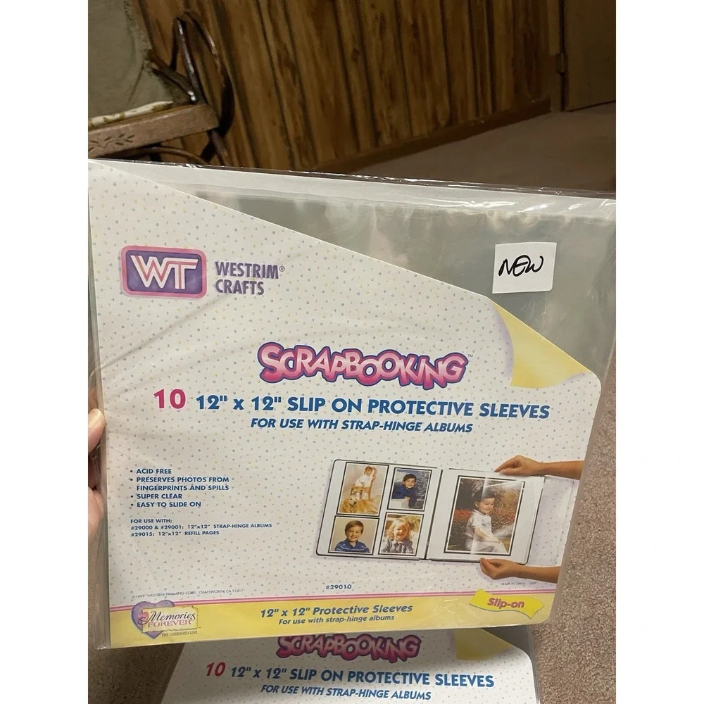 Westrim Crafts 2 Slip On Scrapbooking 12x12 Protective Sleeves 10 Vintage 1999